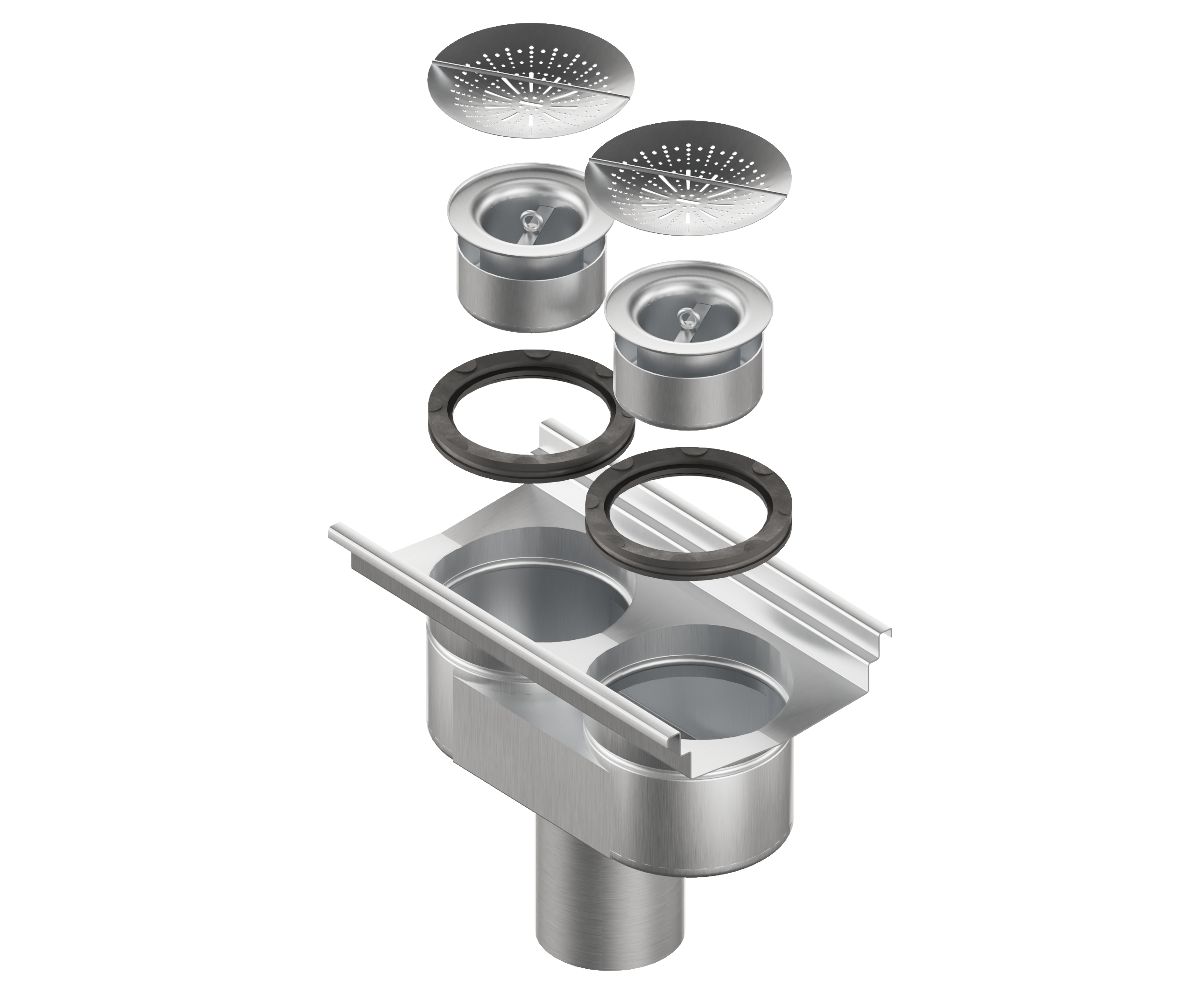 Трапоприямок вертикальный выпуск Ду150